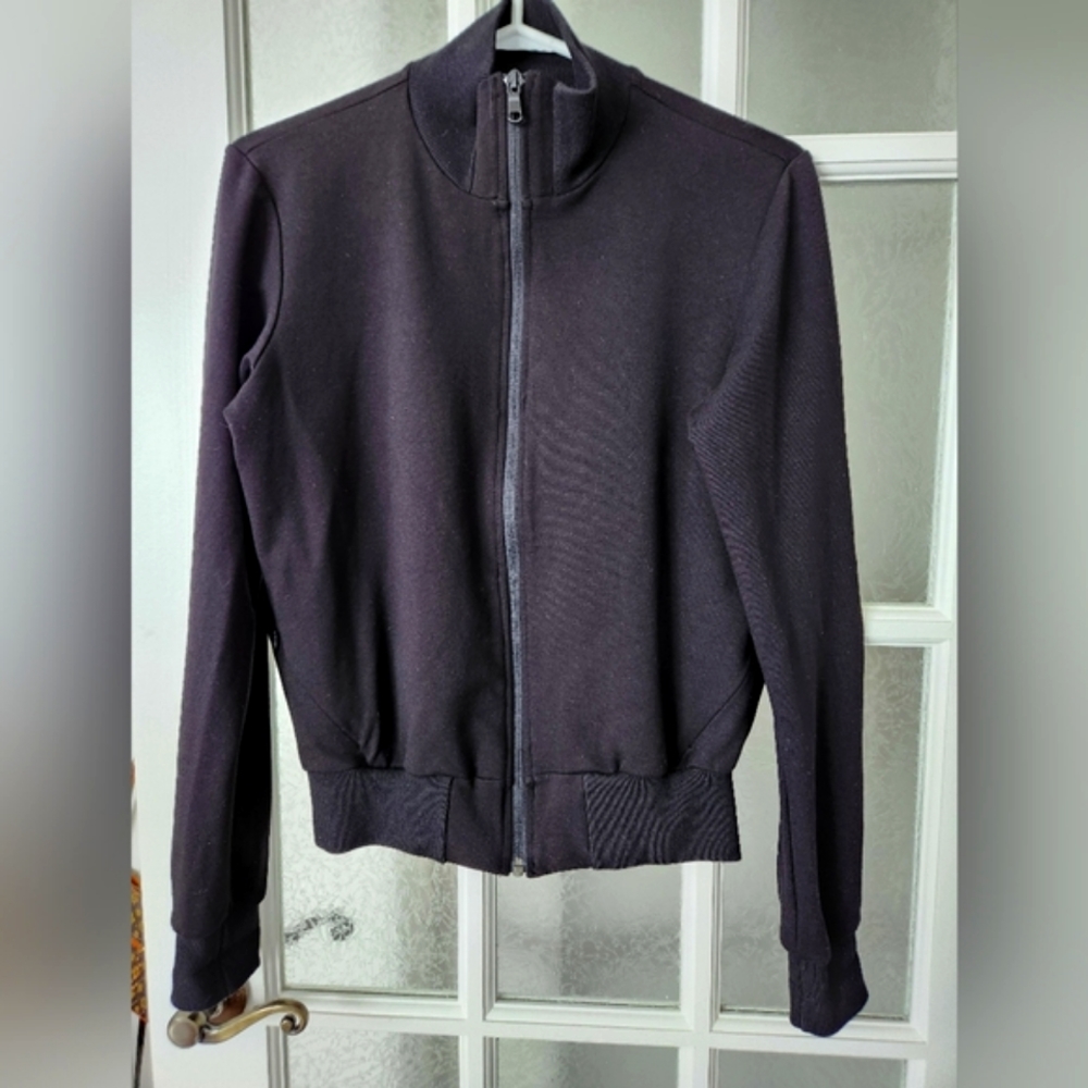 🇨🇦***Fig Full Zipper Black Cardigan / Made in Canada